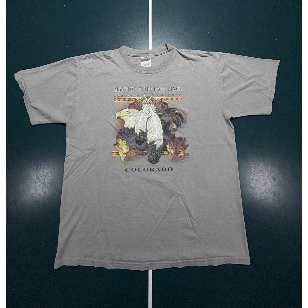 Vintage Manitou Cliff Dwellings Colorado T Shirt Men's Large Nature‎ Animals 90s